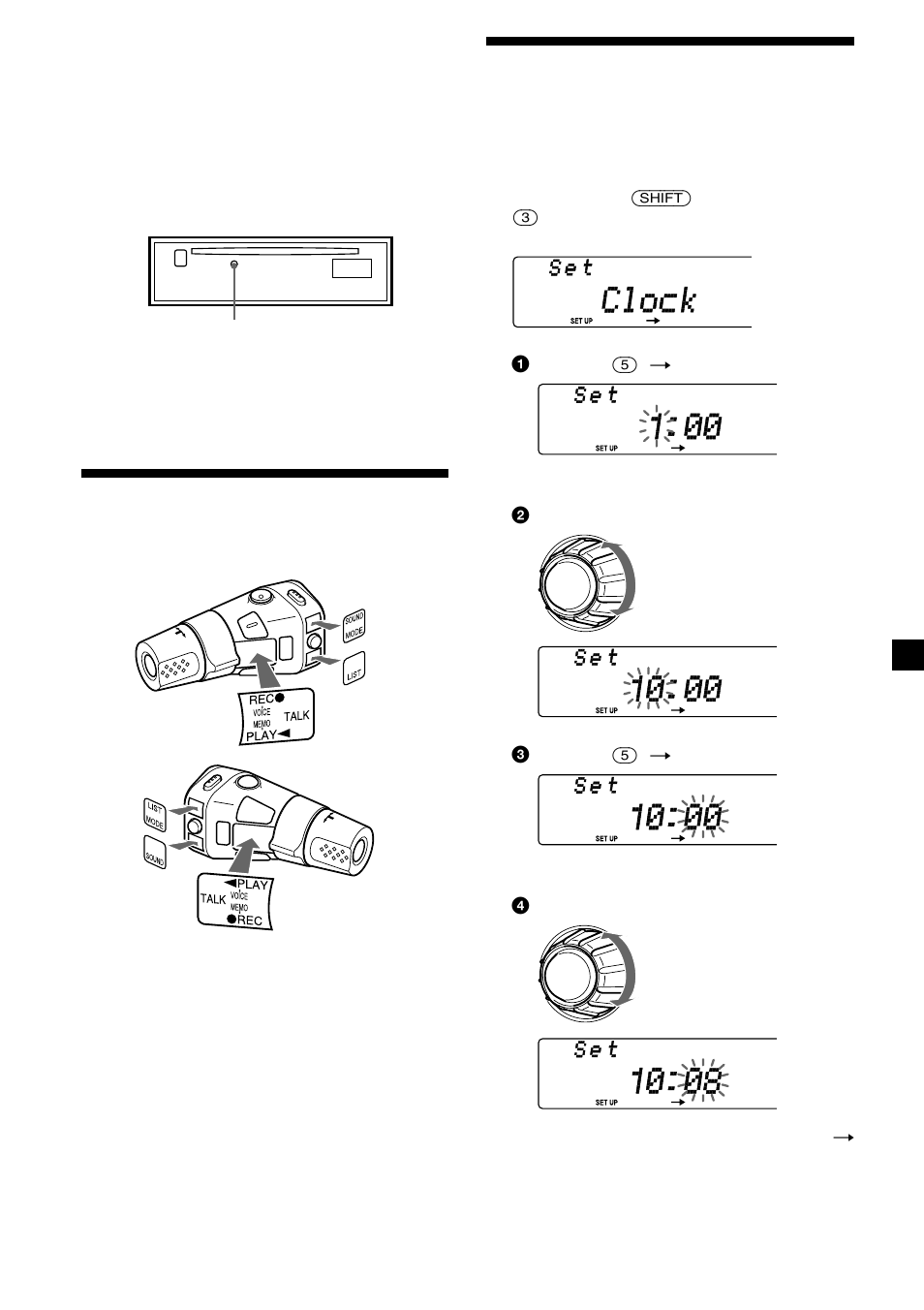 Förbereda vridkontrollen, Ställa klockan | Sony CDX-C8850R User Manual | Page 139 / 176