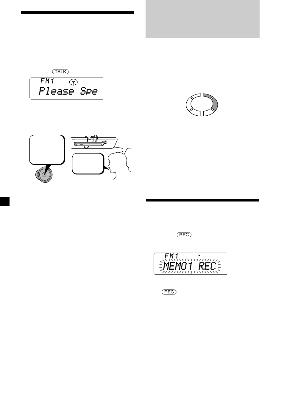 Begära den registrerade källan, Röstmeddelande, Spela in ett röstmeddelande | Sony h i ts | Sony CDX-C8850R User Manual | Page 154 / 176