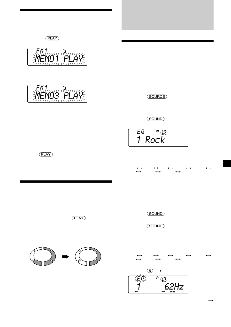 Spela upp röstmeddelandet, Radera röstmeddelandet, Ställa in equalizern | Sony CDX-C8850R User Manual | Page 155 / 176