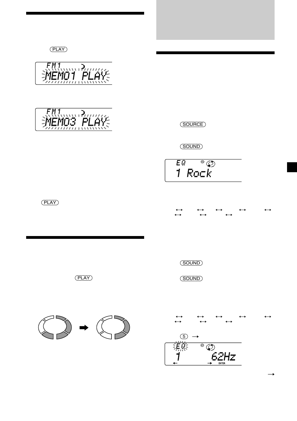 Playing back the voice memo, Erasing the voice memo, Setting the equalizer | Sony CDX-C8850R User Manual | Page 23 / 176