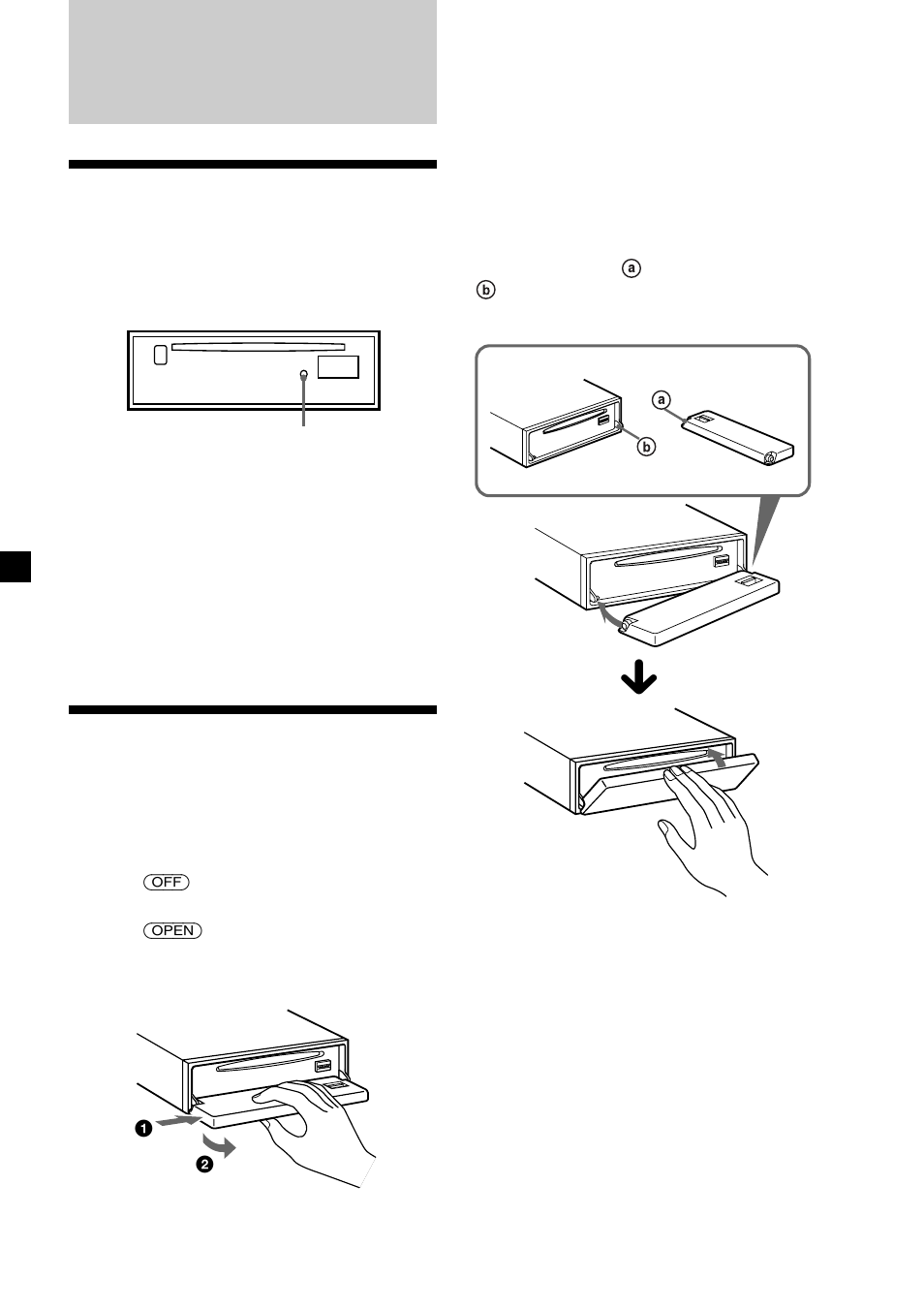 Procedimientos iniciales, Restauración de la unidad, Extracción del panel frontal | Sony CDX-C8850R User Manual | Page 50 / 176