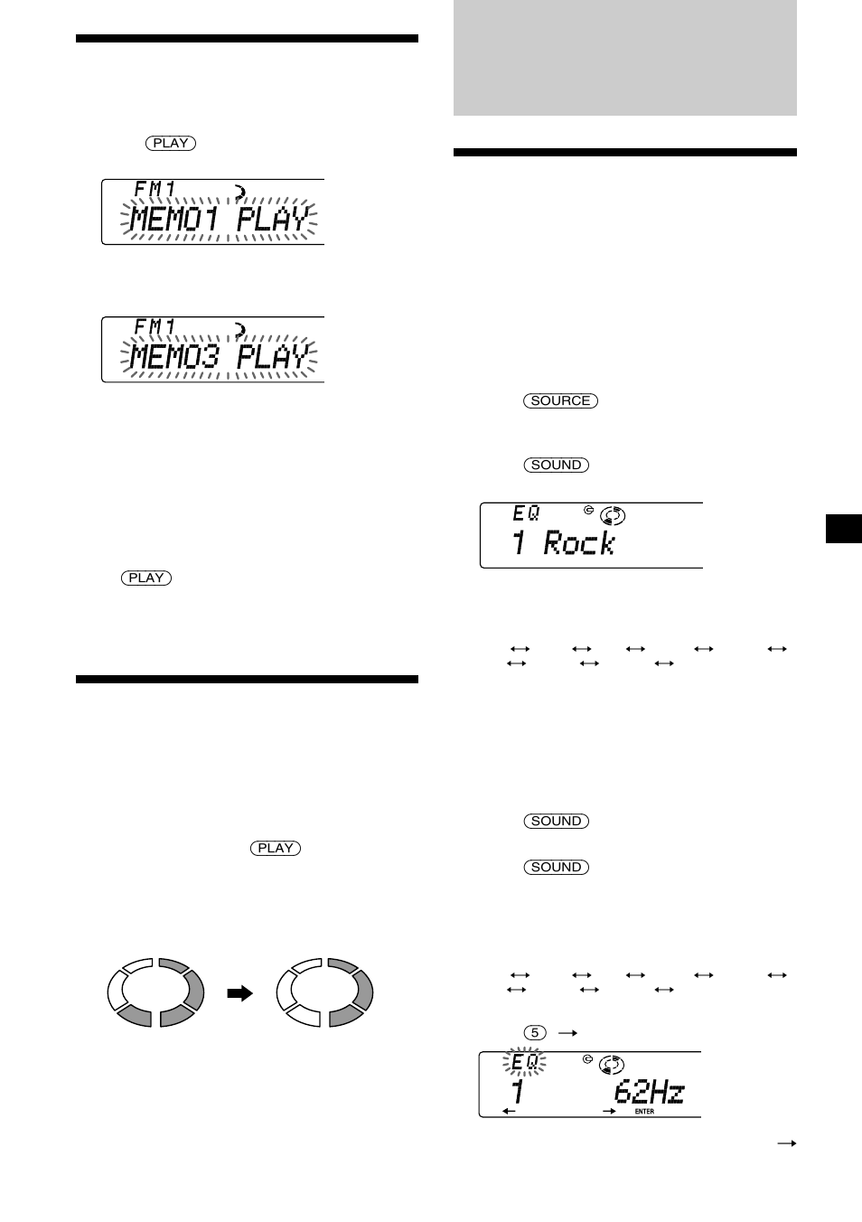 Reproducción de memorandos orales, Borrado de un memorando oral, Ajuste del ecualizador | Sony CDX-C8850R User Manual | Page 67 / 176