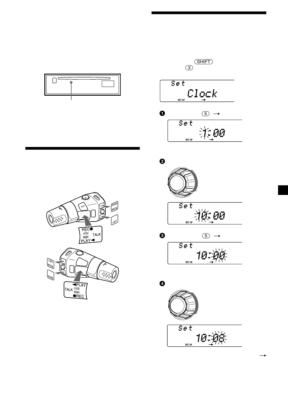 Preparar o comando rotativo, Acertar o relógio | Sony CDX-C8850R User Manual | Page 95 / 176