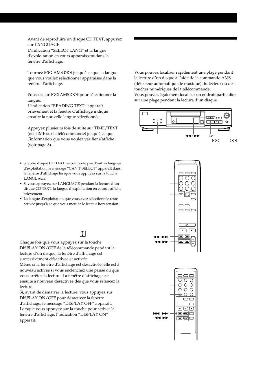 Lecture de disques compacts | Sony CDP-XE530 User Manual | Page 27 / 56