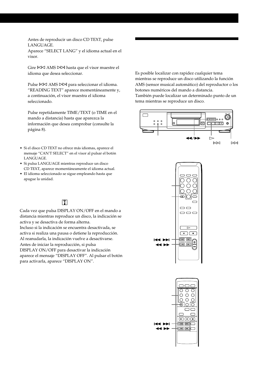 Reproducción de discos compactos | Sony CDP-XE530 User Manual | Page 45 / 56