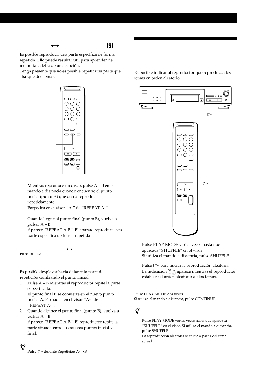 Reproducción de discos compactos | Sony CDP-XE530 User Manual | Page 47 / 56