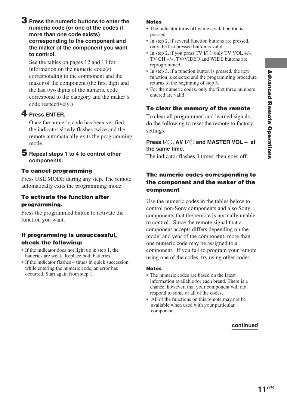 Sony RM-TP504 User Manual | Page 11 / 16
