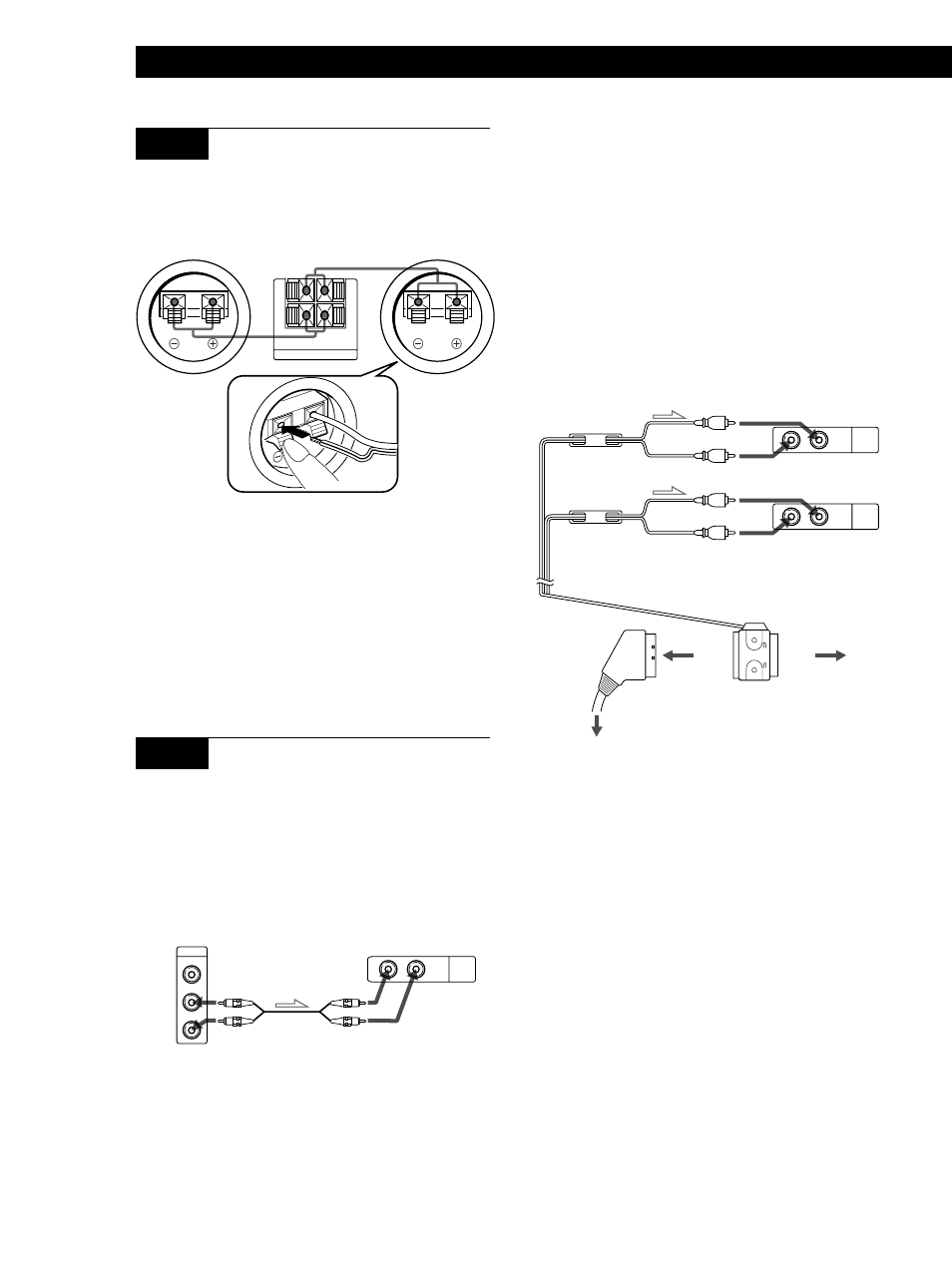 Getting started, Step 3 connecting the rear speakers, Step 4 connecting your tv | For customers in canada, If you use audio out jacks marked variable, Connecting the scart adaptor (european model only), If you have a sony xbr | Sony SAVA-700 User Manual | Page 6 / 20