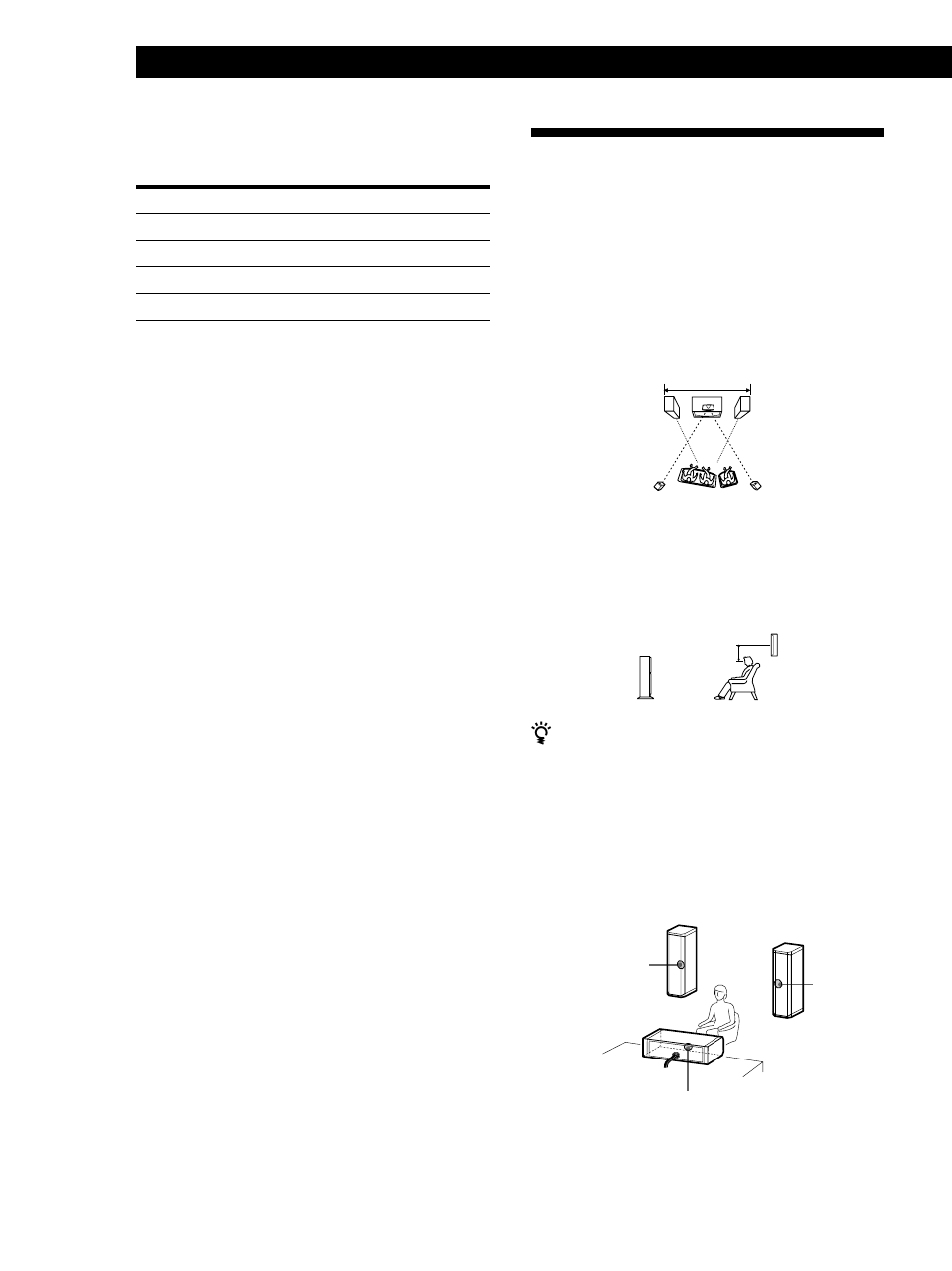 Choosing the best location, Choosing the best location 8, Getting started | Front speakers, Rear speakers | Sony SAVA-700 User Manual | Page 8 / 20