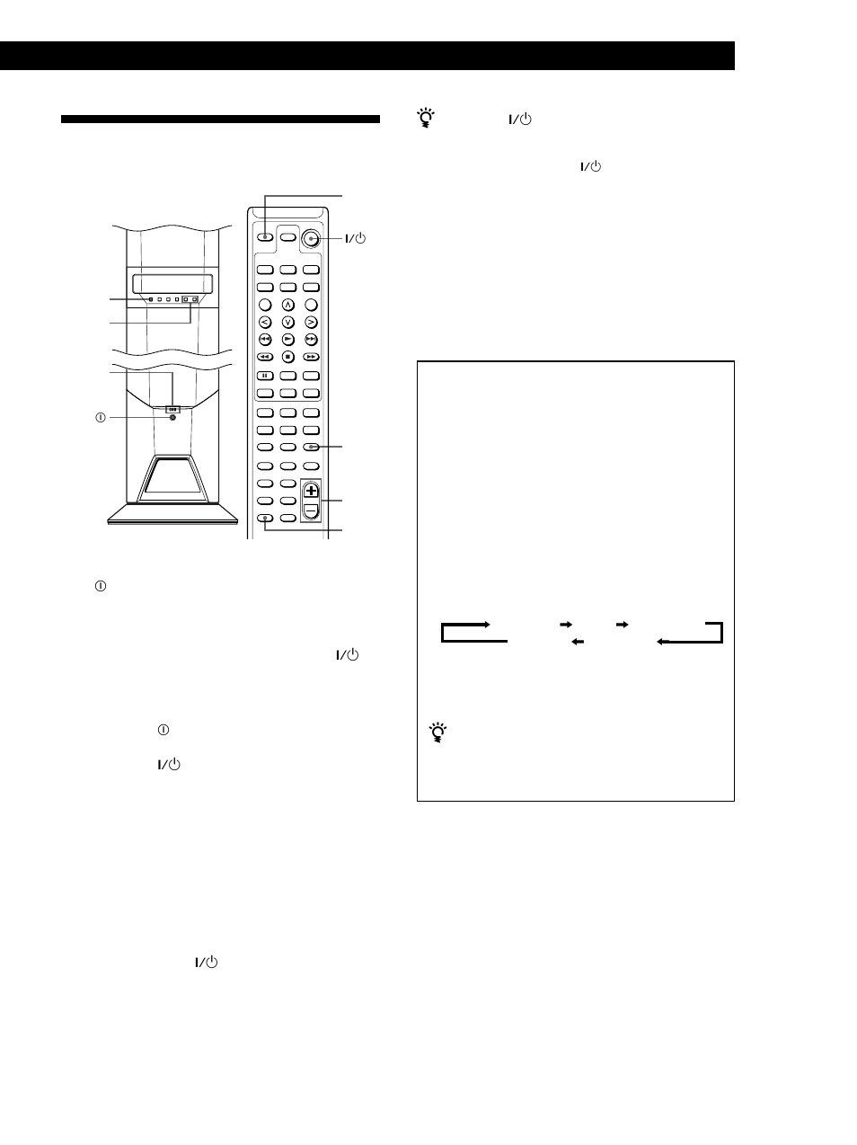 Turning the speaker system on and off, Turning the speaker system on and off 9, Getting started | Turning on the speaker system, Turning off the speaker system, Adjusting the contrast of the display window, Checking the speaker connections | Sony SAVA-700 User Manual | Page 9 / 20