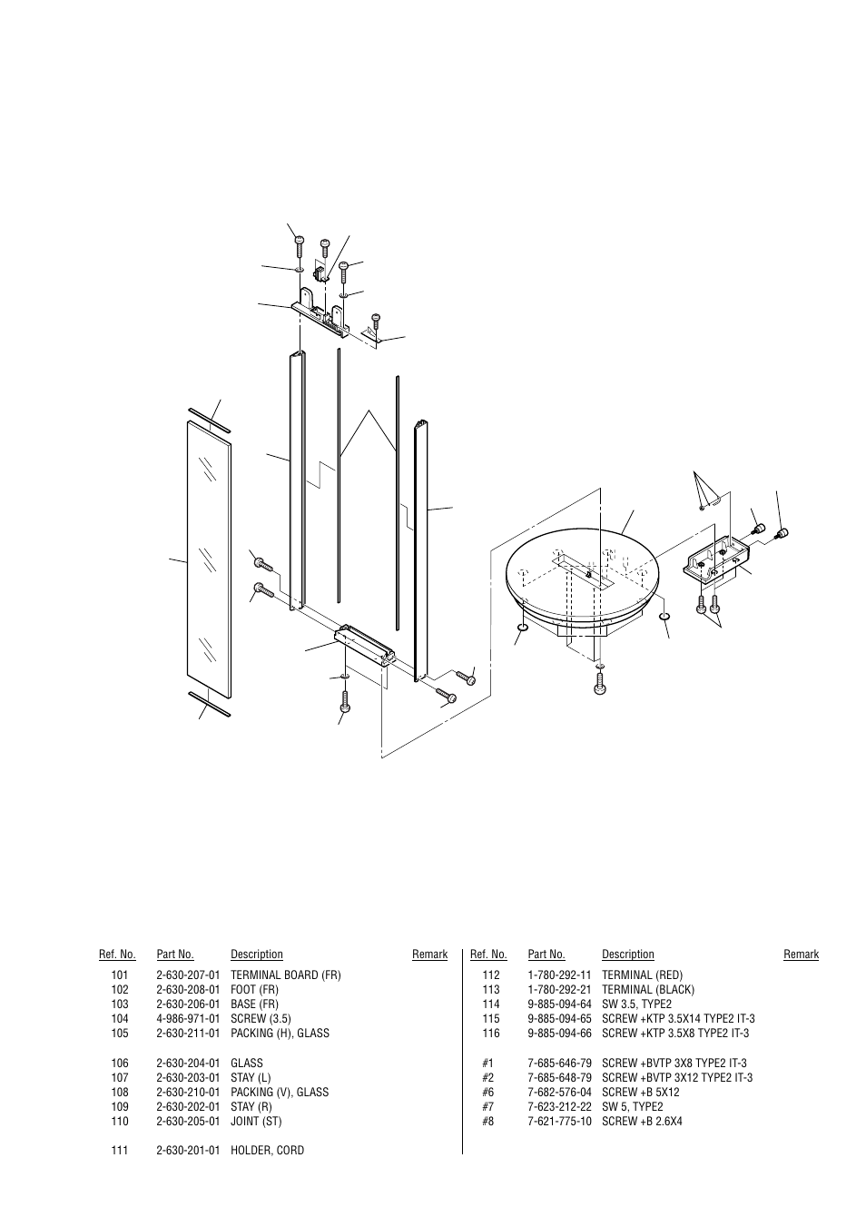 Speaker stand section (ws-ft7) (aep, uk model) | Sony SA-WFT7 User Manual | Page 23 / 48