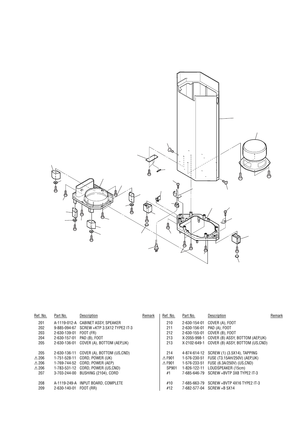 Subwoofer section (2) (sa-wft7) | Sony SA-WFT7 User Manual | Page 25 / 48