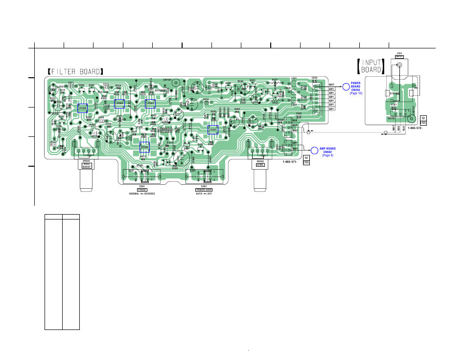Printed wiring boards-filter section | Sony SA-WFT7 User Manual | Page 37 / 48