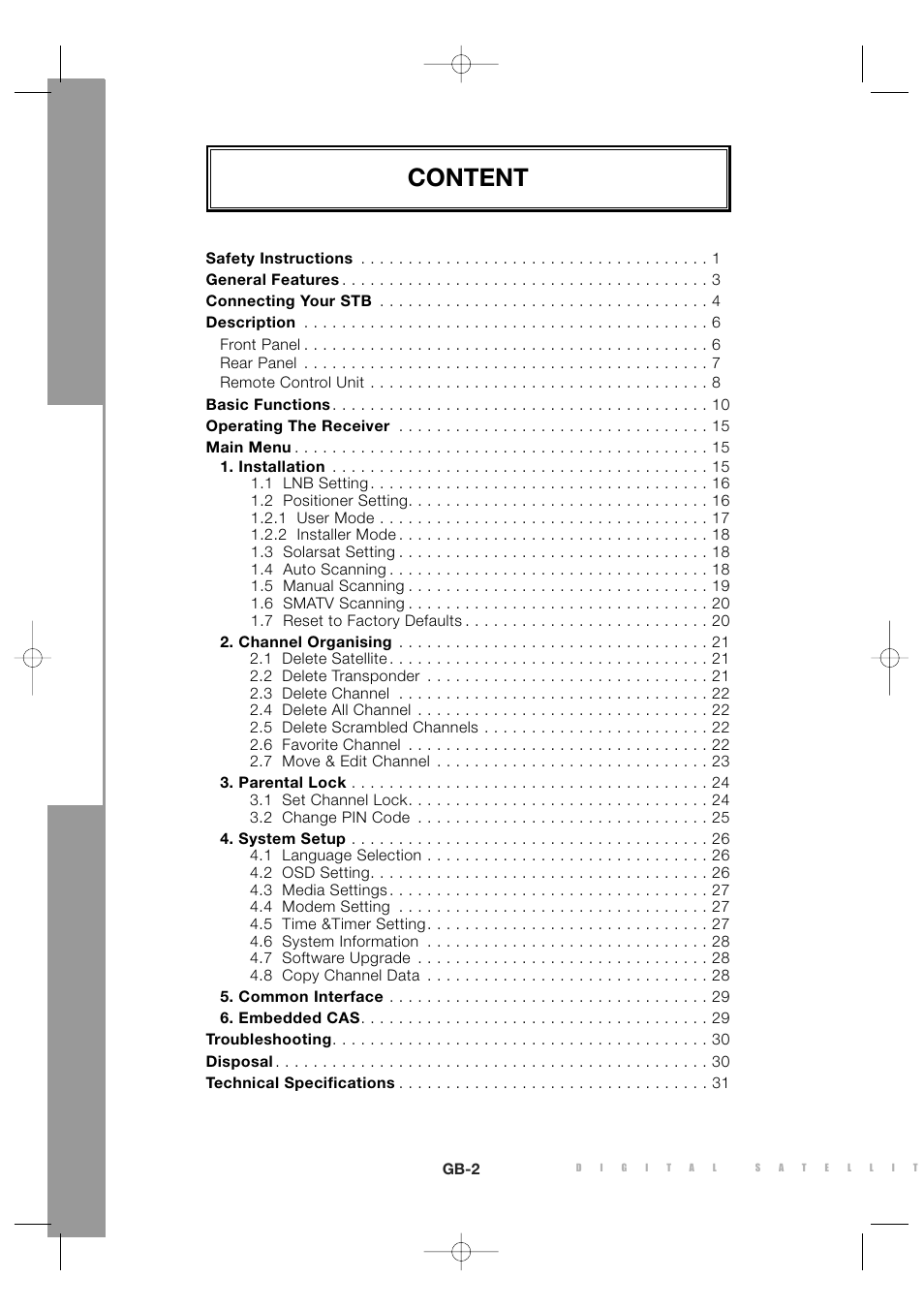 Content | Sony MF68-00258A User Manual | Page 4 / 35