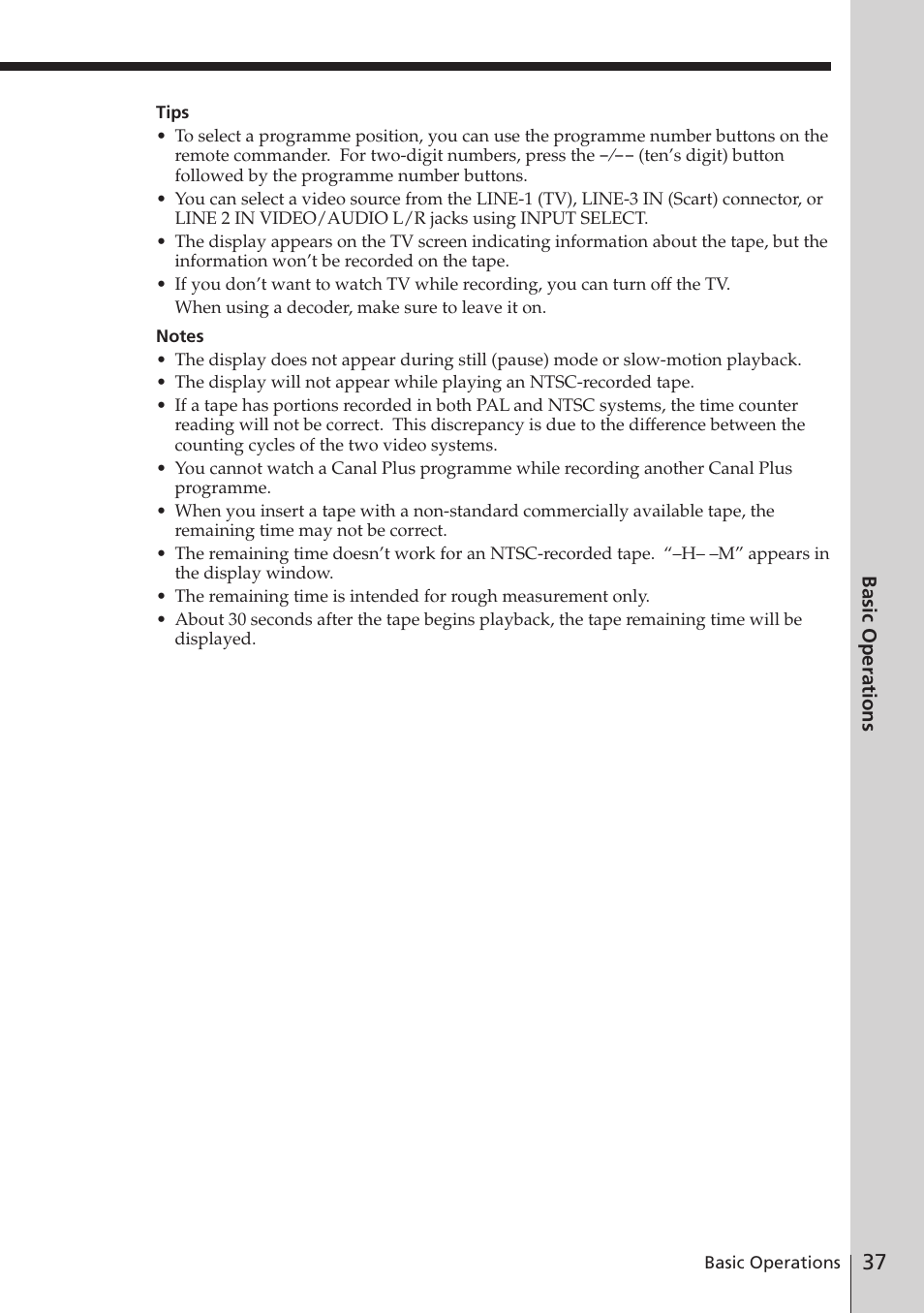 Sony SLV-E780EN/EG User Manual | Page 37 / 72