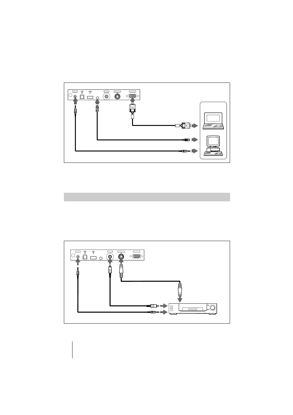 Connecting with a vcr or 15k, Rgb/component equipment | Sony VPL-CS2 User Manual | Page 18 / 128