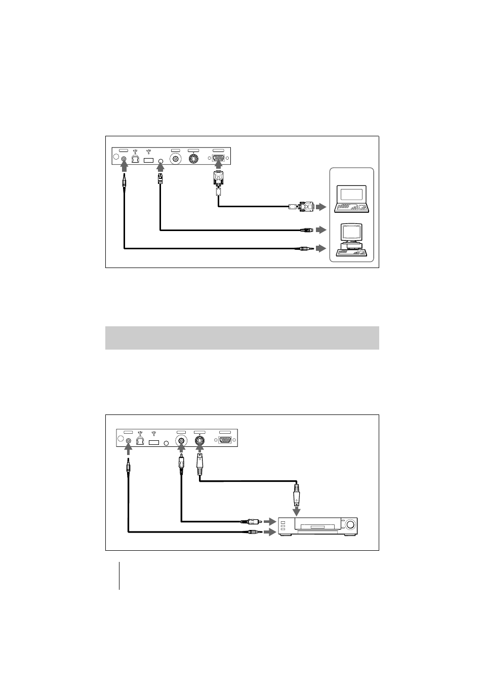 Raccordement à un magnétoscope, Ou à un appareil à signal rvb 15k/à composantes | Sony VPL-CS2 User Manual | Page 58 / 128