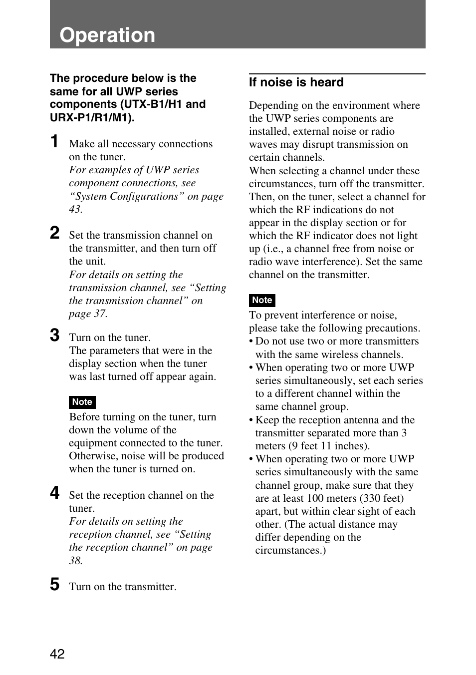 Operation | Sony UPW-C1/C2 User Manual | Page 42 / 52