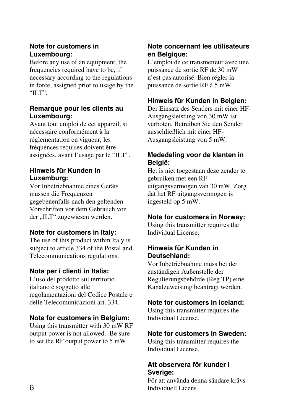 Sony UPW-C1/C2 User Manual | Page 6 / 52
