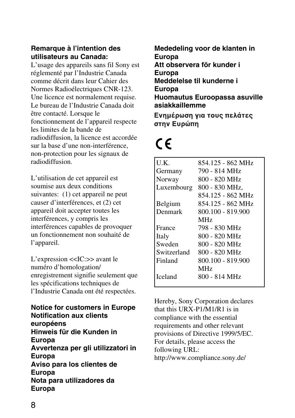 Sony UPW-C1/C2 User Manual | Page 8 / 52