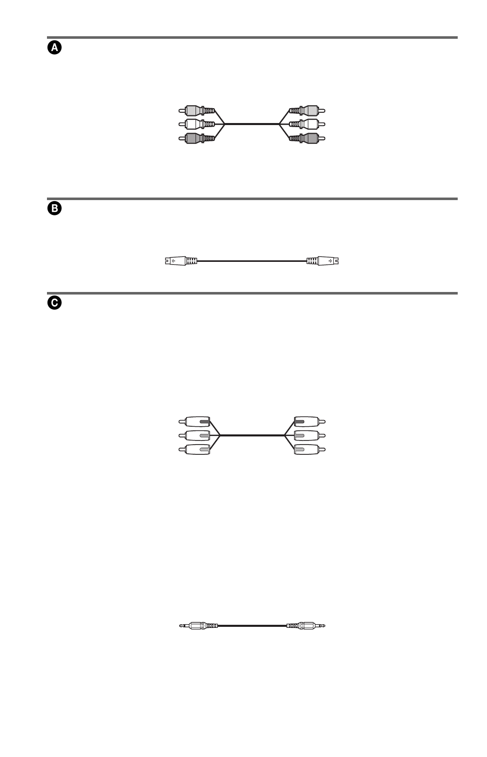 Aif you are connecting to a video input jack, Bif you are connecting to an s video input jack | Sony DVP-CX777ES User Manual | Page 20 / 108