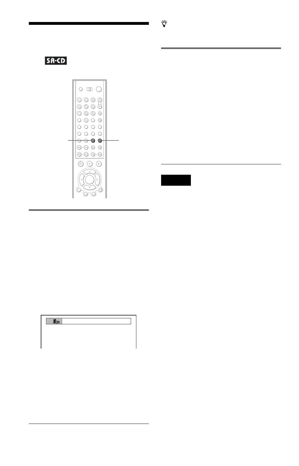 Selecting a playback area for a super audio cd, N (40 | Sony DVP-CX777ES User Manual | Page 40 / 108