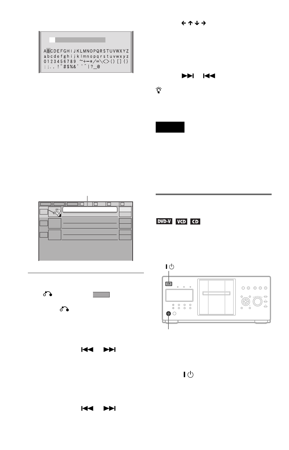 Labeling a disc or folder using a keyboard | Sony DVP-CX777ES User Manual | Page 56 / 108