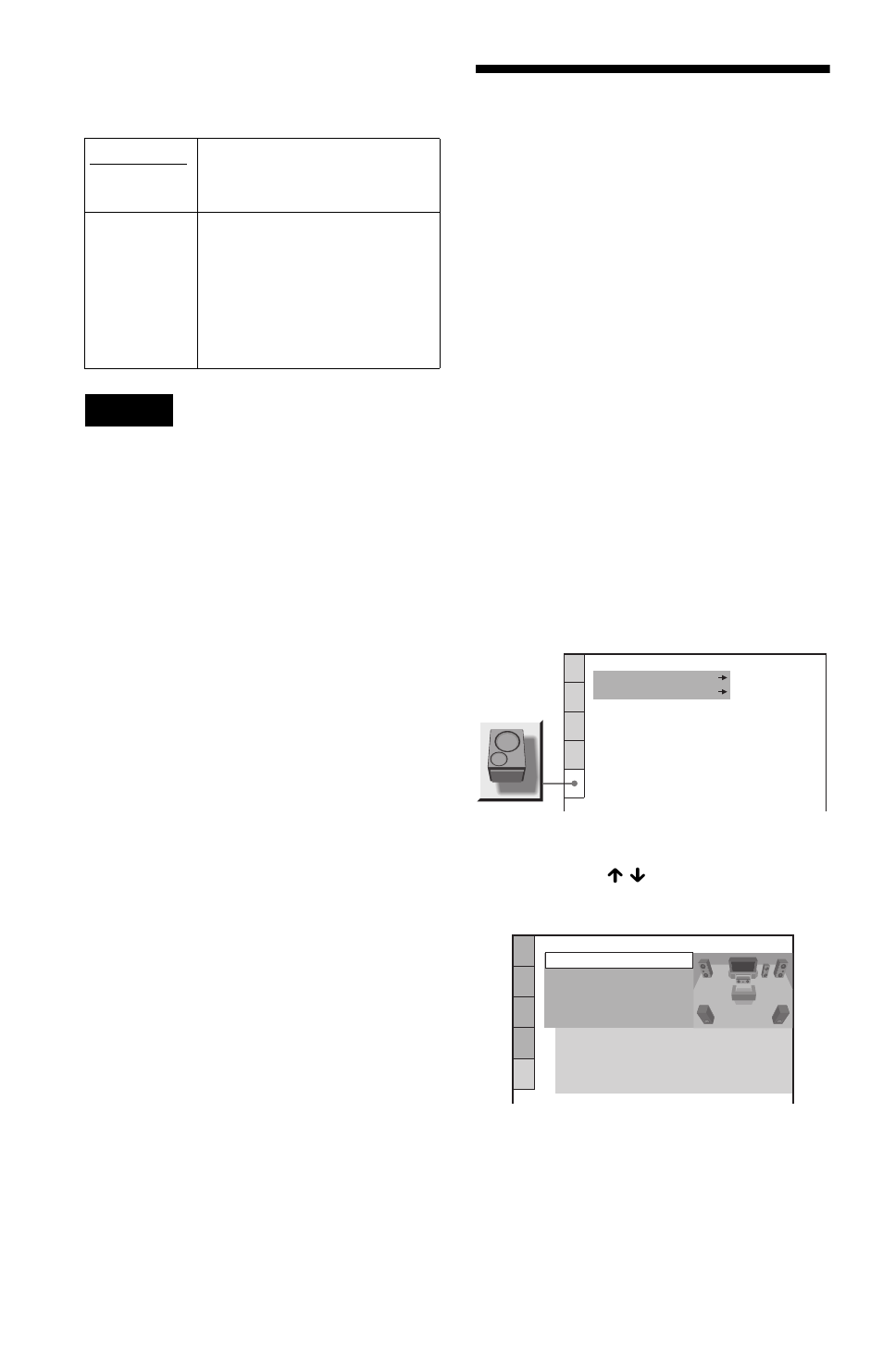 Settings for the speakers (speaker setup), Settings for the speakers, Speaker setup) | Sony DVP-CX777ES User Manual | Page 94 / 108