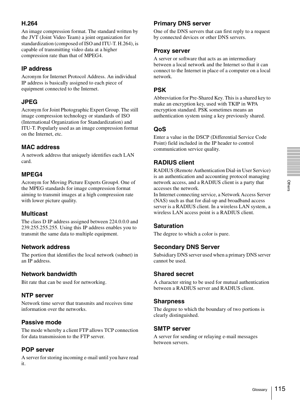 Sony IPELA SNC-RH124 User Manual | Page 115 / 120
