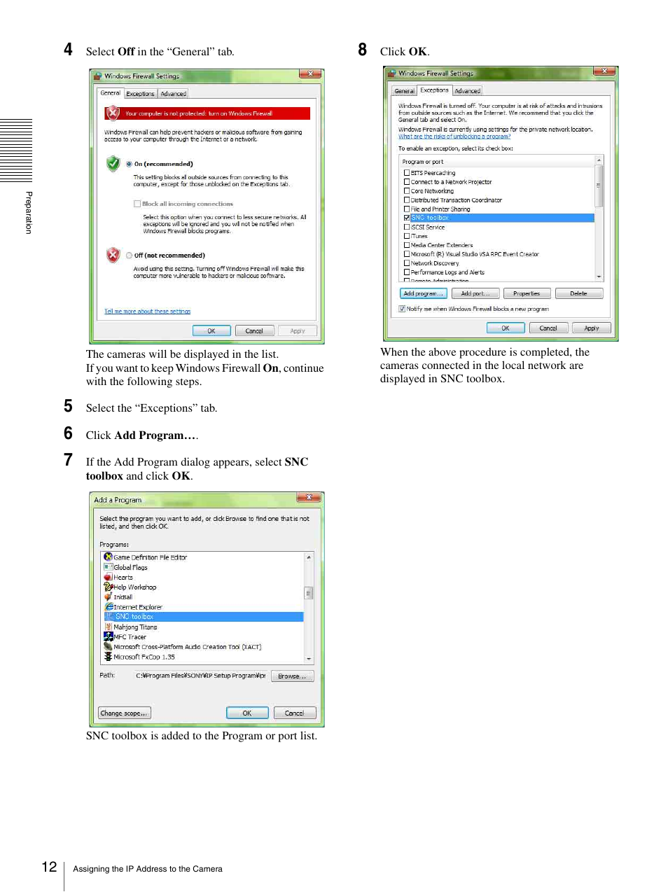 Sony IPELA SNC-RH124 User Manual | Page 12 / 120