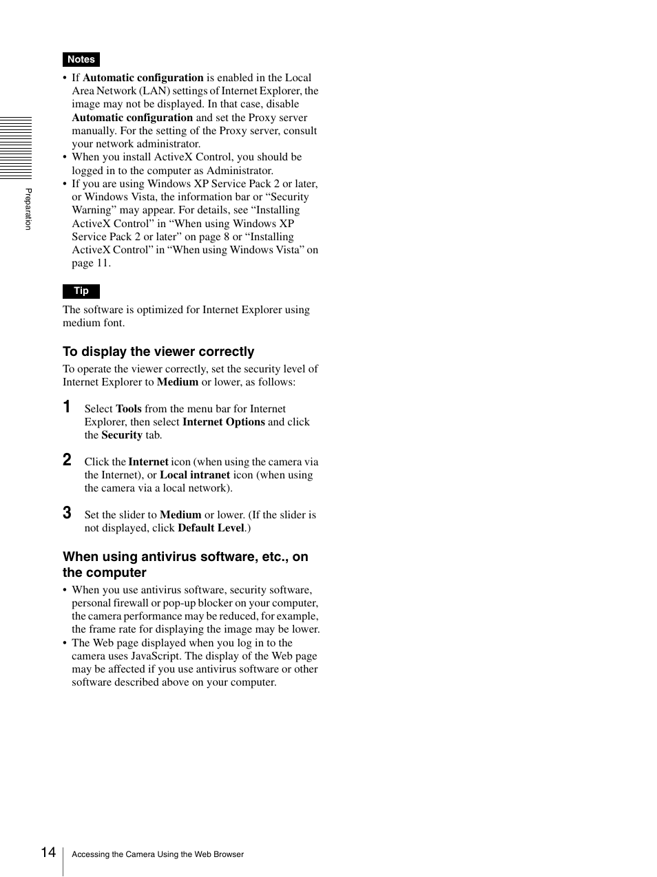 Sony IPELA SNC-RH124 User Manual | Page 14 / 120