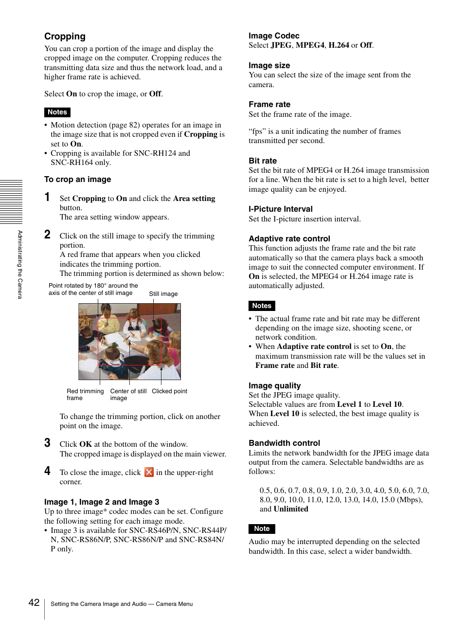 Cropping | Sony IPELA SNC-RH124 User Manual | Page 42 / 120