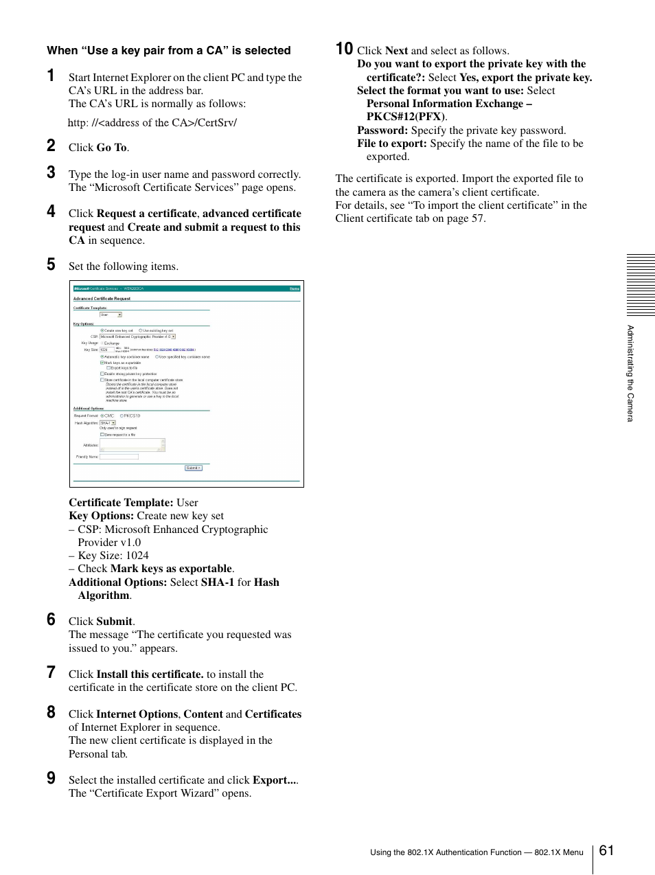 Sony IPELA SNC-RH124 User Manual | Page 61 / 120