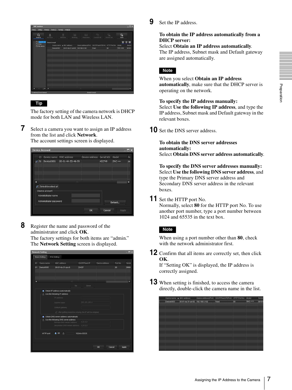 Sony IPELA SNC-RH124 User Manual | Page 7 / 120