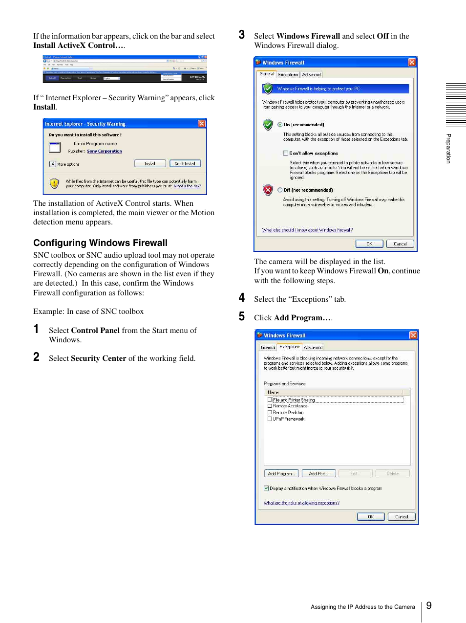 Sony IPELA SNC-RH124 User Manual | Page 9 / 120