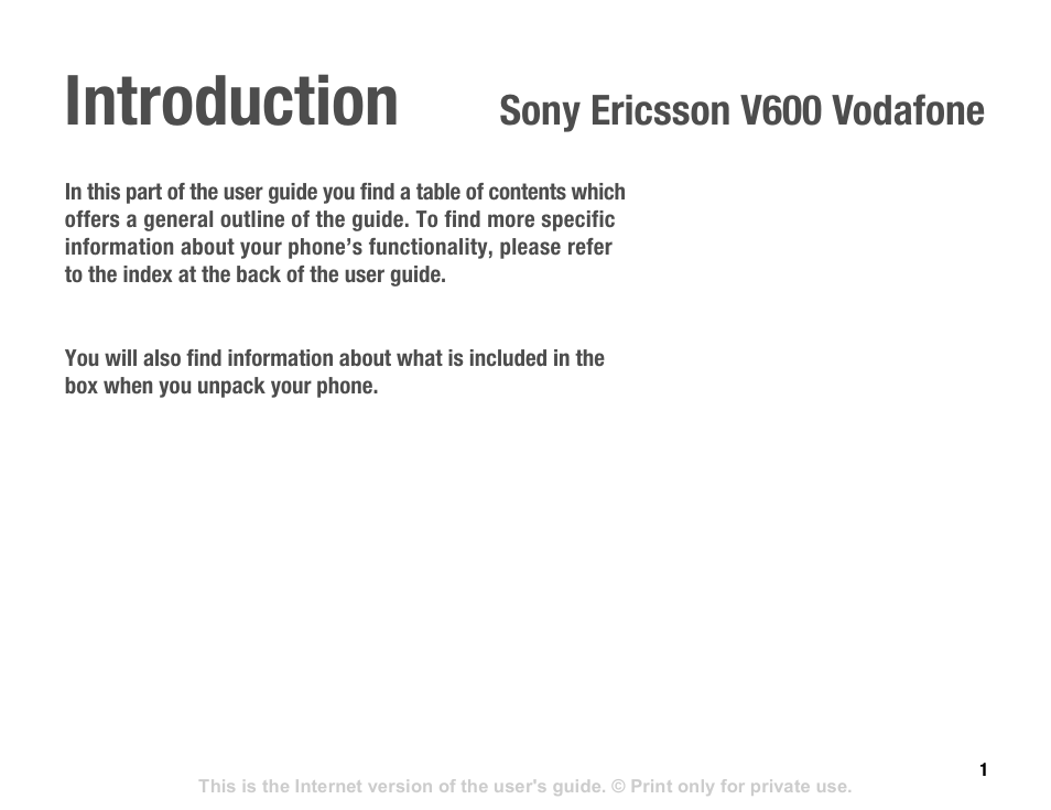 Sony V600 User Manual | 174 pages