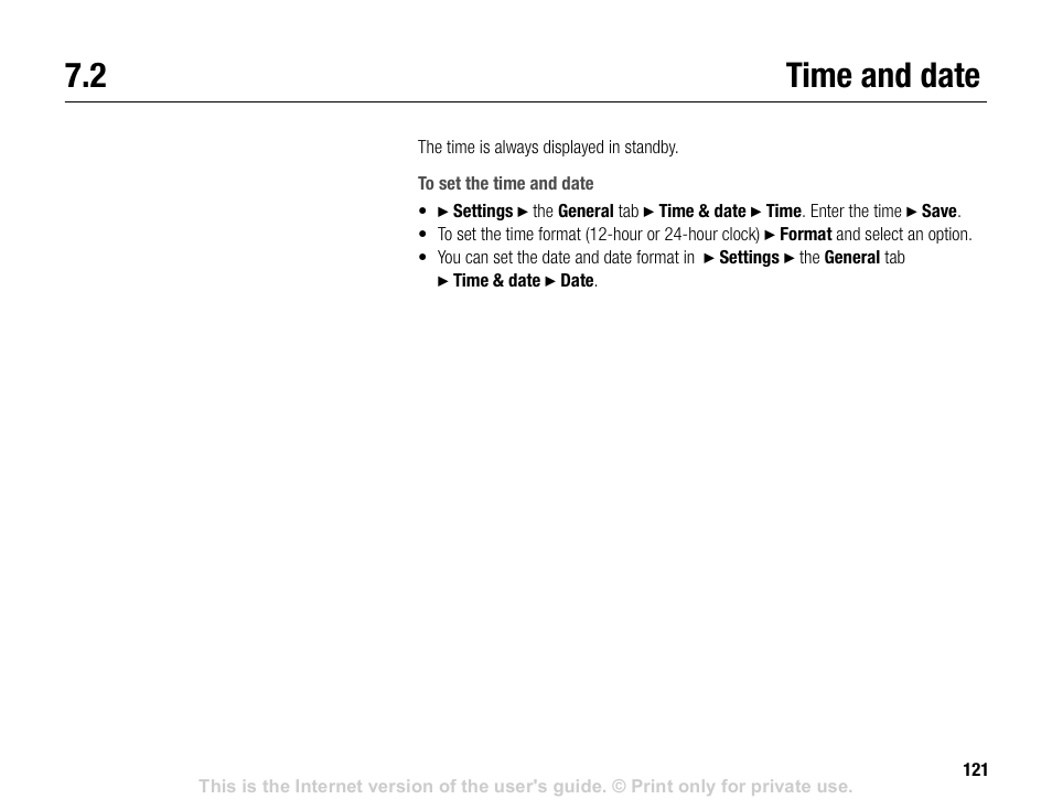 2 time and date, Time and date | Sony V600 User Manual | Page 121 / 174