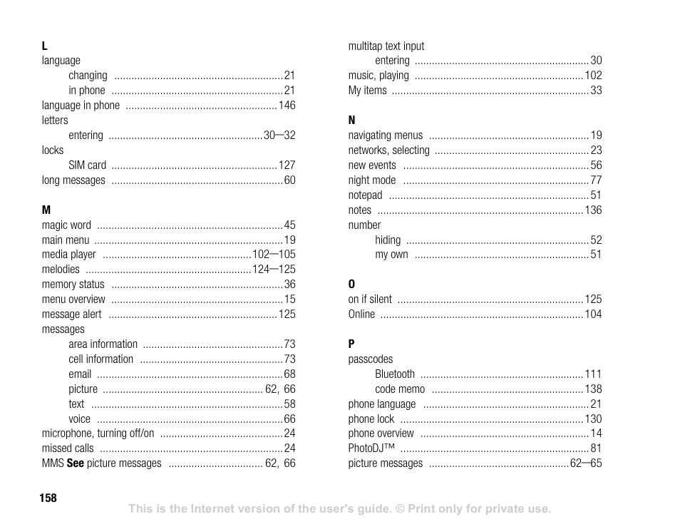 Sony V600 User Manual | Page 158 / 174