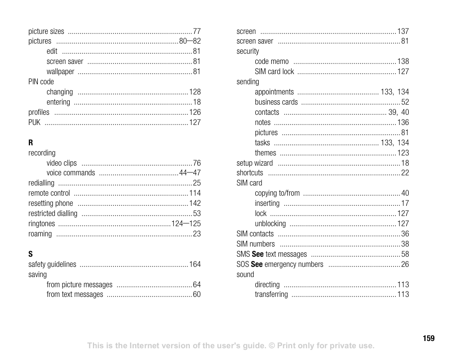 Sony V600 User Manual | Page 159 / 174