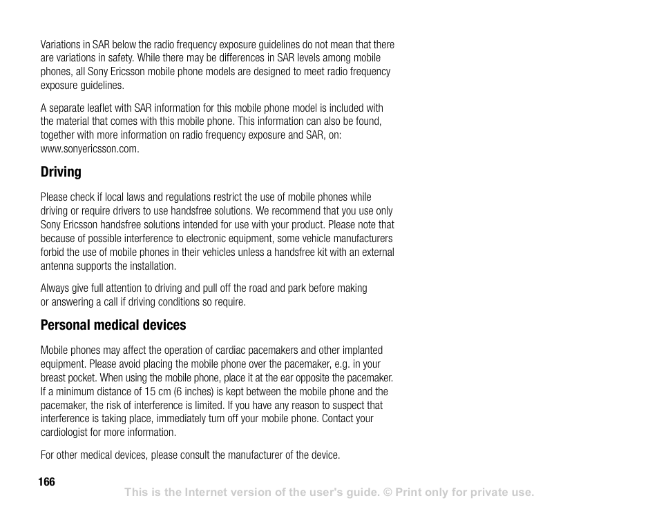 Sony V600 User Manual | Page 166 / 174