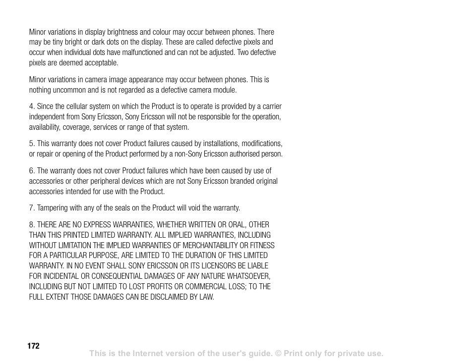 Sony V600 User Manual | Page 172 / 174