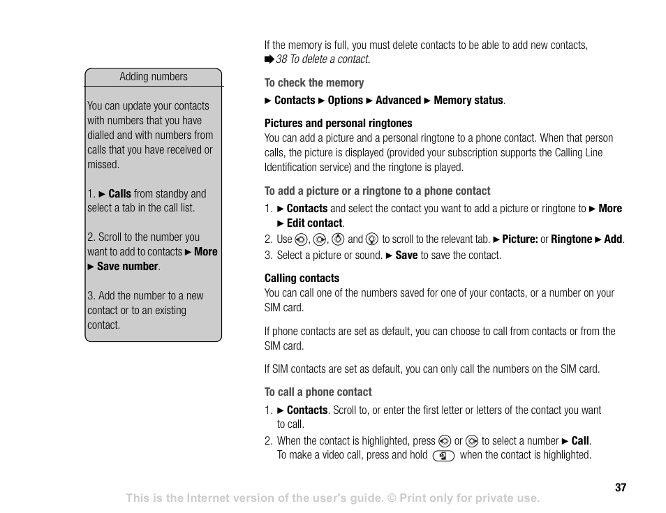 Sony V600 User Manual | Page 37 / 174
