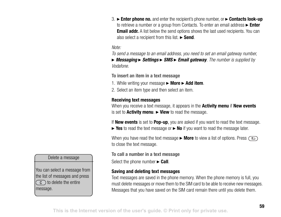 Sony V600 User Manual | Page 59 / 174