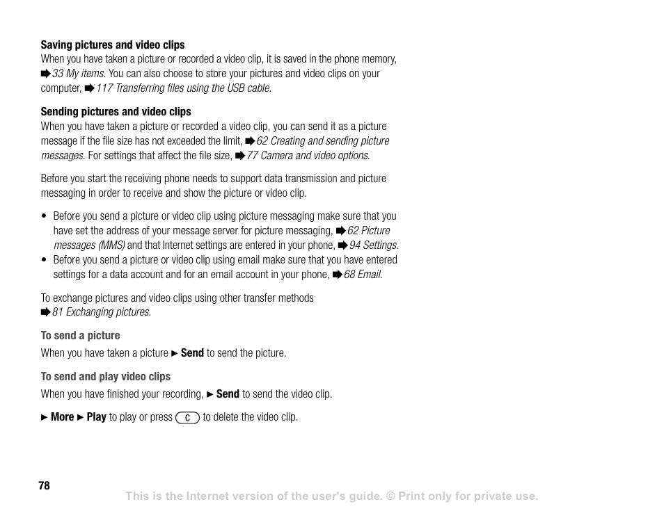 Sony V600 User Manual | Page 78 / 174