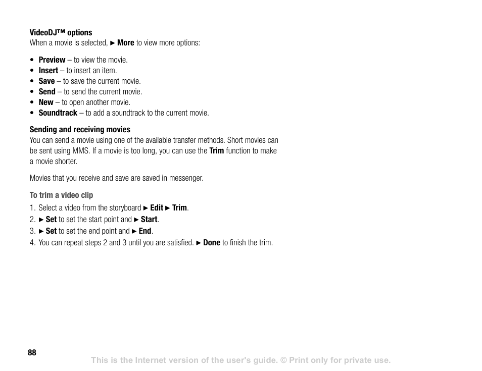 Sony V600 User Manual | Page 88 / 174