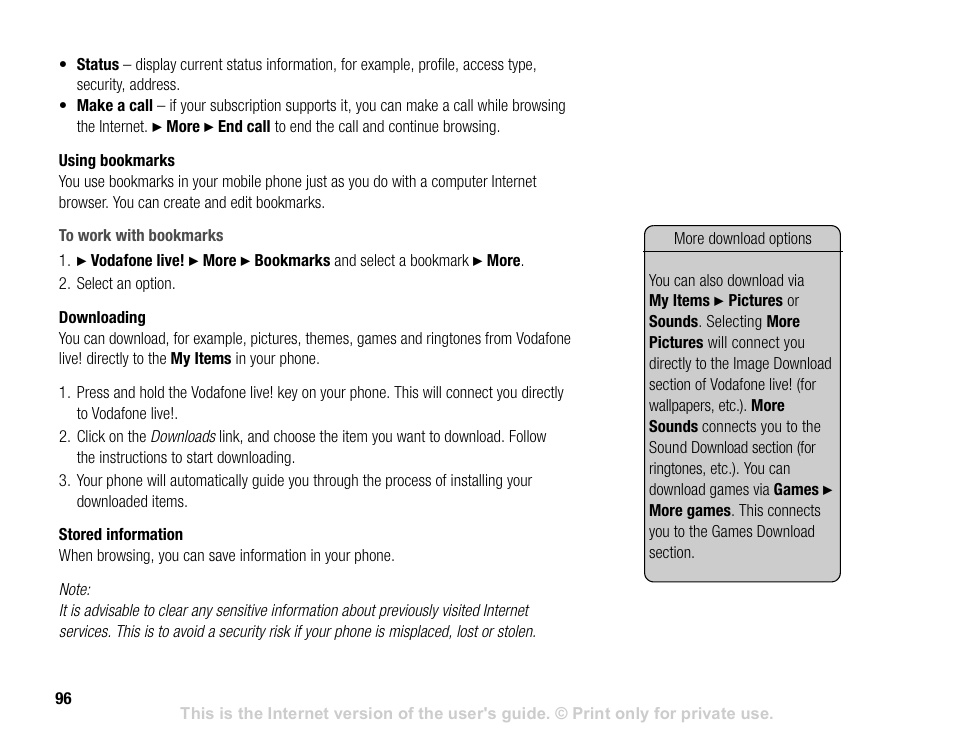 Sony V600 User Manual | Page 96 / 174