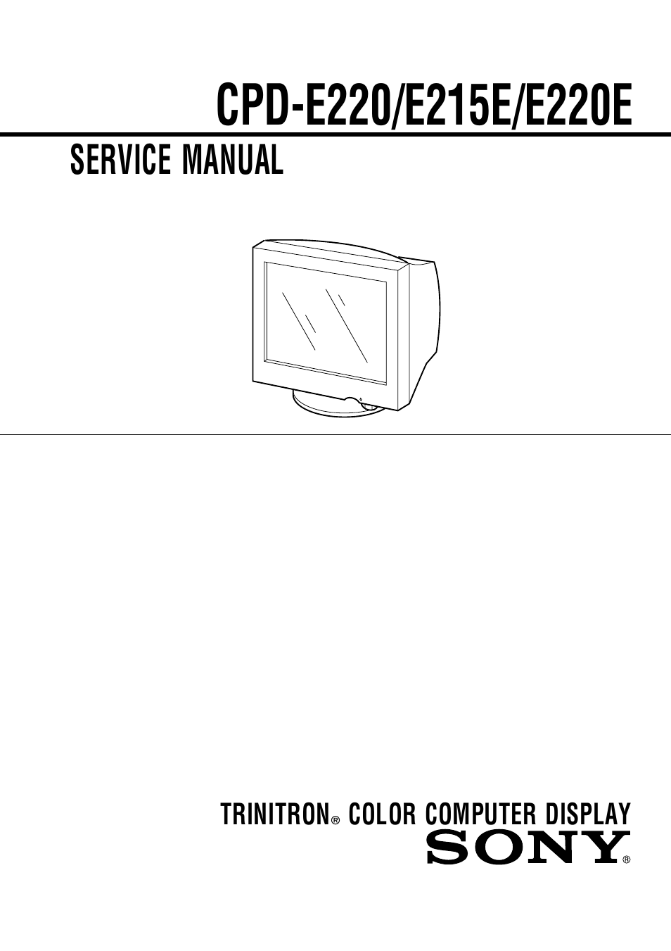 Sony CPD-E220 User Manual | 34 pages