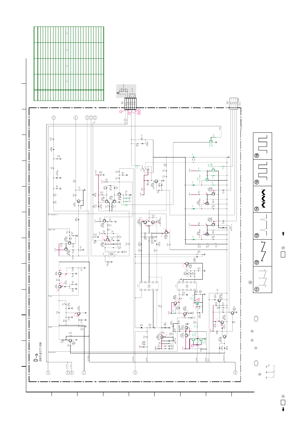 D - b board waveforms, Deflection), Schematic diagram - b board | 8 vp-p (v), 1k vp-p (h), 0 vp-p (h), 120 vp-p (h), Schematic diagram, A board | Sony CPD-E220 User Manual | Page 19 / 34