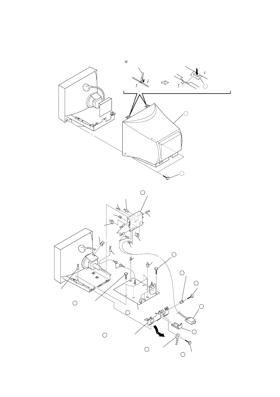 1. cabinet removal 2-2. a and d boards removal | Sony CPD-E220 User Manual | Page 6 / 34