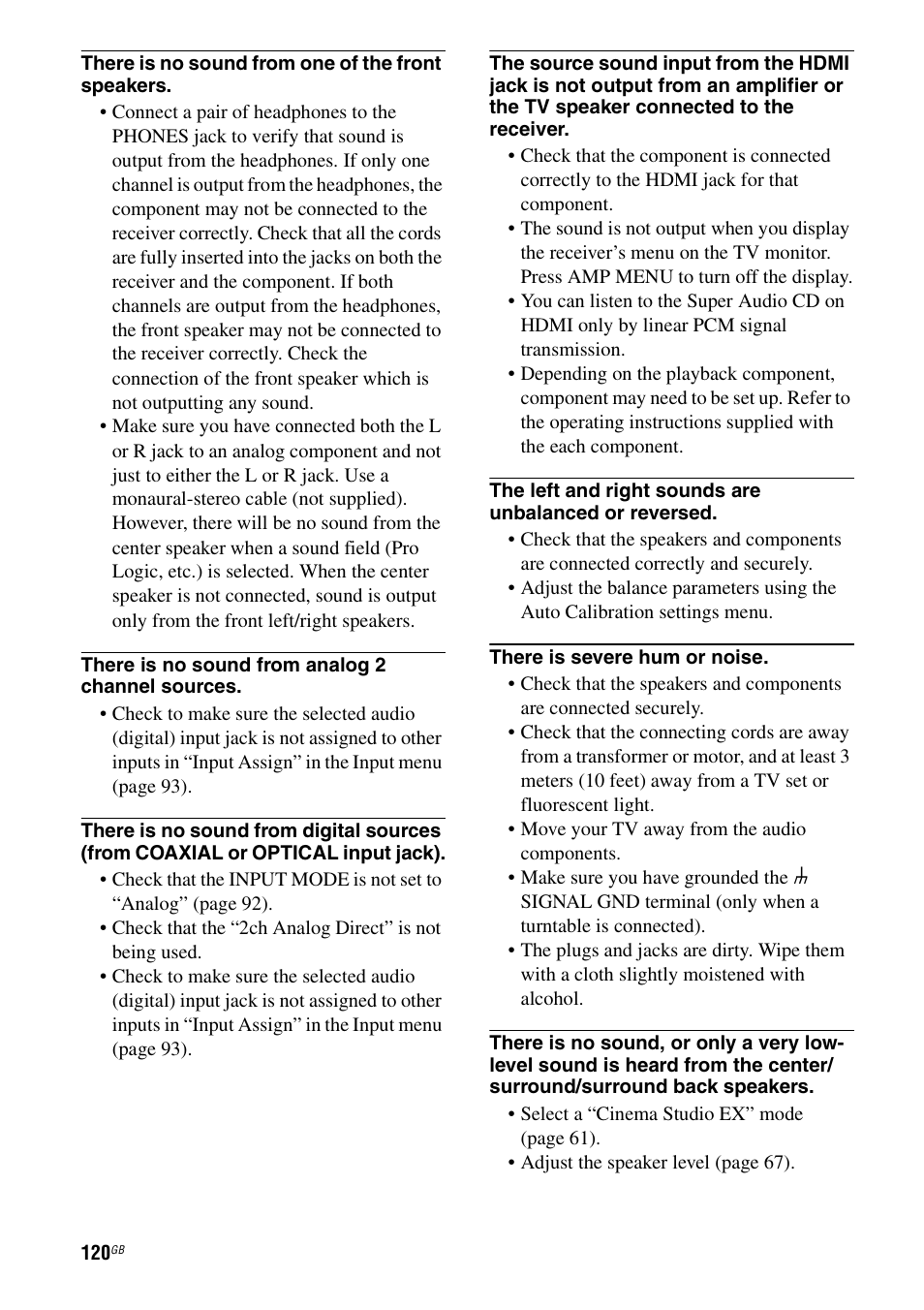 Sony STR-DG1100 User Manual | Page 120 / 130
